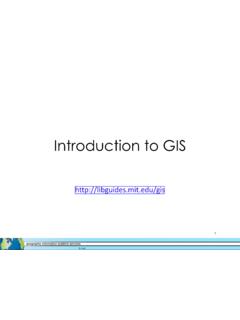 Introduction to GIS - MIT OpenCourseWare