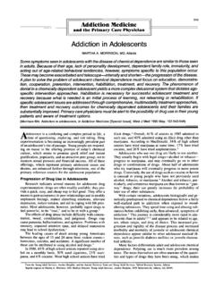 Addiction in Adolescents - World Class Education