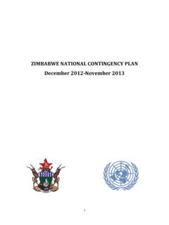 ZIMBABWE NATIONAL CONTINGENCY PLAN …