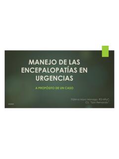 MANEJO DE LAS ENCEPALOPAT&#205;AS EN URGENCIAS