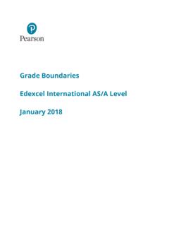 Grade Boundaries Edexcel International AS/A Level January …