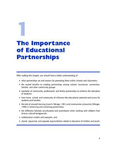 TheImportance ofEducational Partnerships