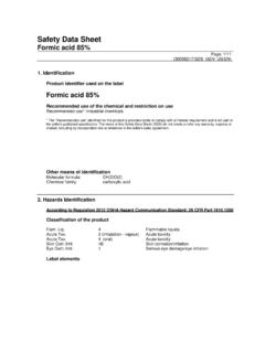 Safety Data Sheet Formic acid 85%