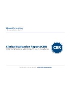 Clinical Evaluation Report (CER) MDD 93/42/EEC and …
