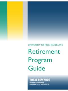 2019 University of Rochester Retirement SPD