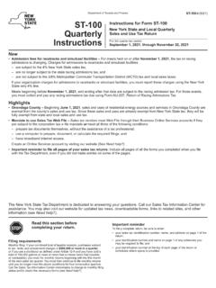 Instructions for Form ST-100 New York State and Local ...