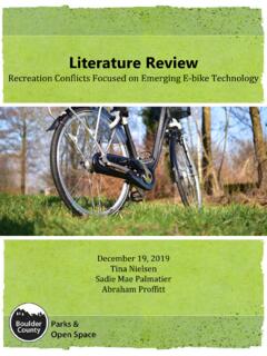Literature Review of Bicycle and E-bike Research, Policies ...