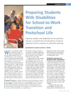Preparing Students With Disabilities for School-to Work ...