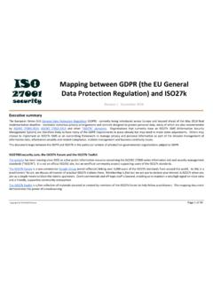 Mapping between GDPR (the EU General Data …