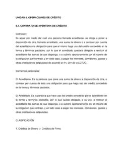 UNIDAD 8. OPERACIONES DE CR&#201;DITO 8.1. CONTRATO DE ...  …