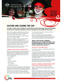 Culture and Closing the Gap factsheet - Make a …