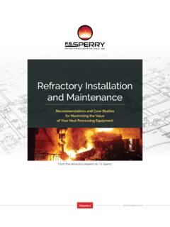 Refractory Installation and Maintenance - F.S. Sperry