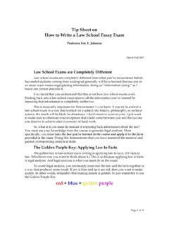 Tip Sheet on Exam Writing - Eric E. Johnson