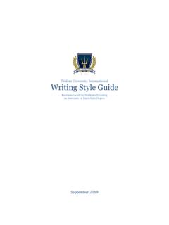 Writing Style Guide - Trident University International