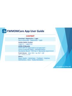 FWMOMCare App User’s Guide - Ministry of Manpower