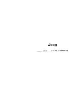2014 Jeep Grand Cherokee Owner's Manual - Mopar