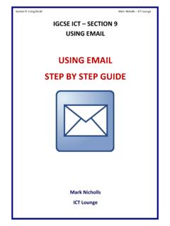 USING EMAIL STEP BY STEP GUIDE - ICT lounge