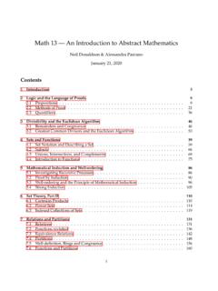 Math 13 — An Introduction to Abstract Mathematics