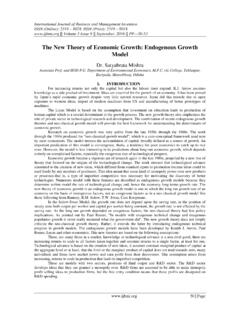 The New Theory of Economic Growth: Endogenous Growth …