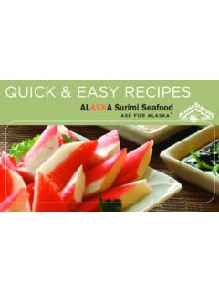 QUICK &amp; EASY RECIPES - Alaska Seafood