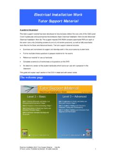 Electrical Installation Work Tutor Support Material