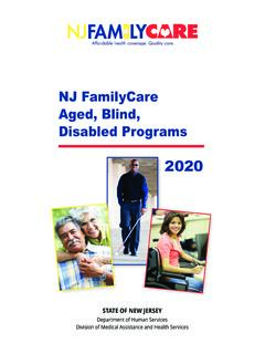 NJ FamilyCare Aged, Blind, Disabled Programs