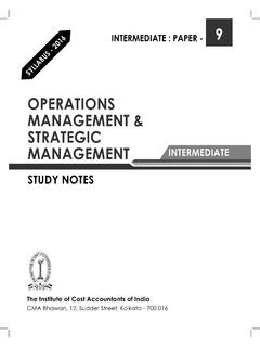 OPERATIONS MANAGEMENT &amp; STRATEGIC …