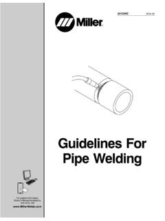 Guidelines For Pipe Welding - Miller