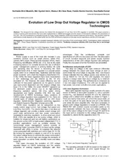 Evolution of Low Drop Out Voltage Regulator in CMOS ...