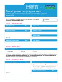 Development enquiry request - Severn Trent Connect
