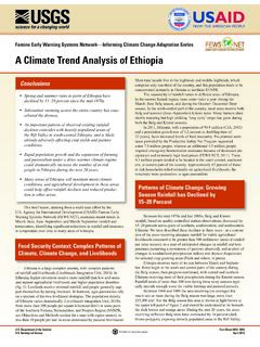 A Climate Trend Analysis of Ethiopia