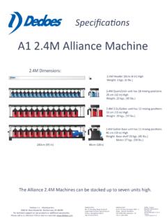 A1 2.4M Alliance Machine - Dedoes
