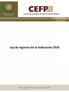 Ley de Ingresos de la Federaci&#243;n 2018 - cefp.gob.mx
