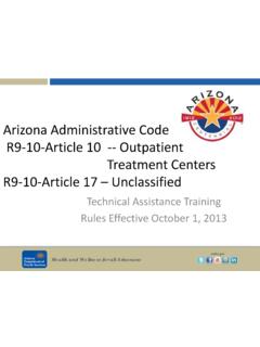 Arizona Administrative Code R9-10-Article 10 -- Outpatient ...