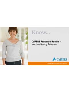 CalPERS Retirement Benefits - Members Nearing …