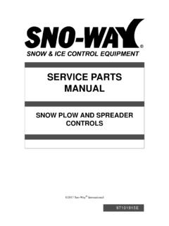 SERVICE PARTS MANUAL - snoway.com