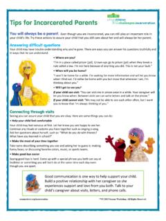 Tips for Incarcerated Parents - Sesame Street