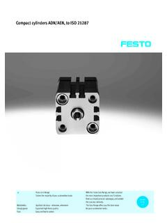 Compact cylinders ADN/AEN, to ISO 21287 TOC ... - Festo