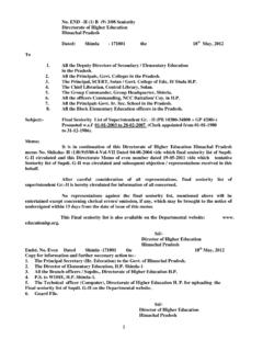 H (1) B (9) 3/08 Seniority Directorate ... - Himachal Pradesh