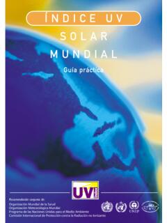 &#205;NDICE UV SOLAR MUNDIAL - World Health Organization