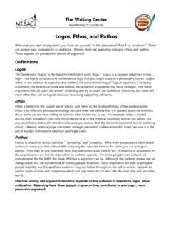 Logos, Ethos, and Pathos - Mt. San Antonio College