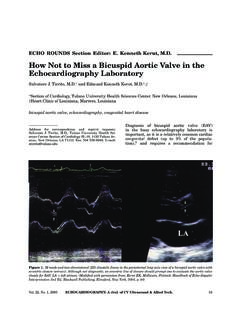 How Not to Miss a Bicuspid Aortic Valve in the ...