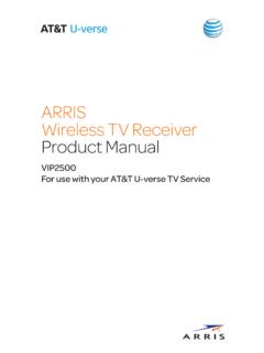 ARRIS Wireless TV Receiver Product Manual - AT&amp;T