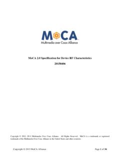 MoCA 2.0 Specification for Device RF Characteristics …
