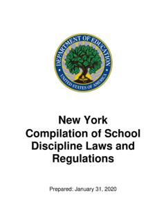 New York Compilation of School Discipline Laws …