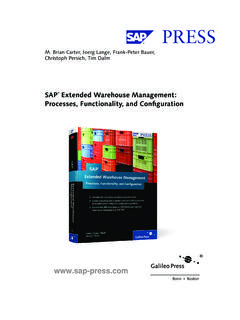 SAP Extended Warehouse Management: Processes ...