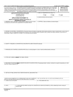 APPLICATION FOR PERMIT TO - USDA