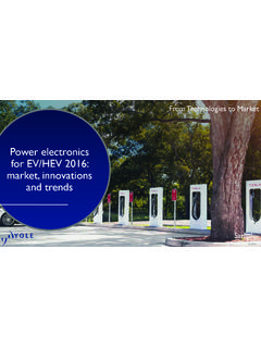 Power electronics for EV/HEV 2016: market, …