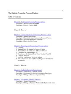 Table of Contents - United States Office of Personnel ...
