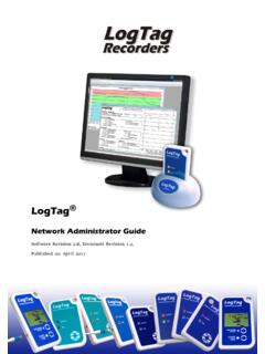 LogTag Analyzer Network Administrator Guide